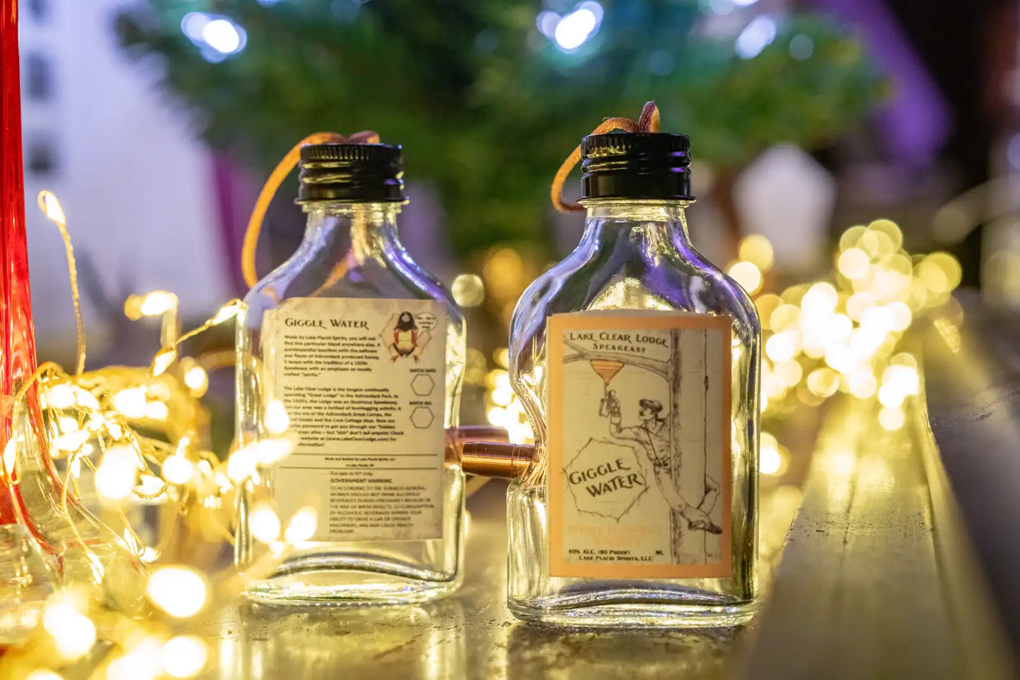 Mini "Giggle Water" Bottle Ornament