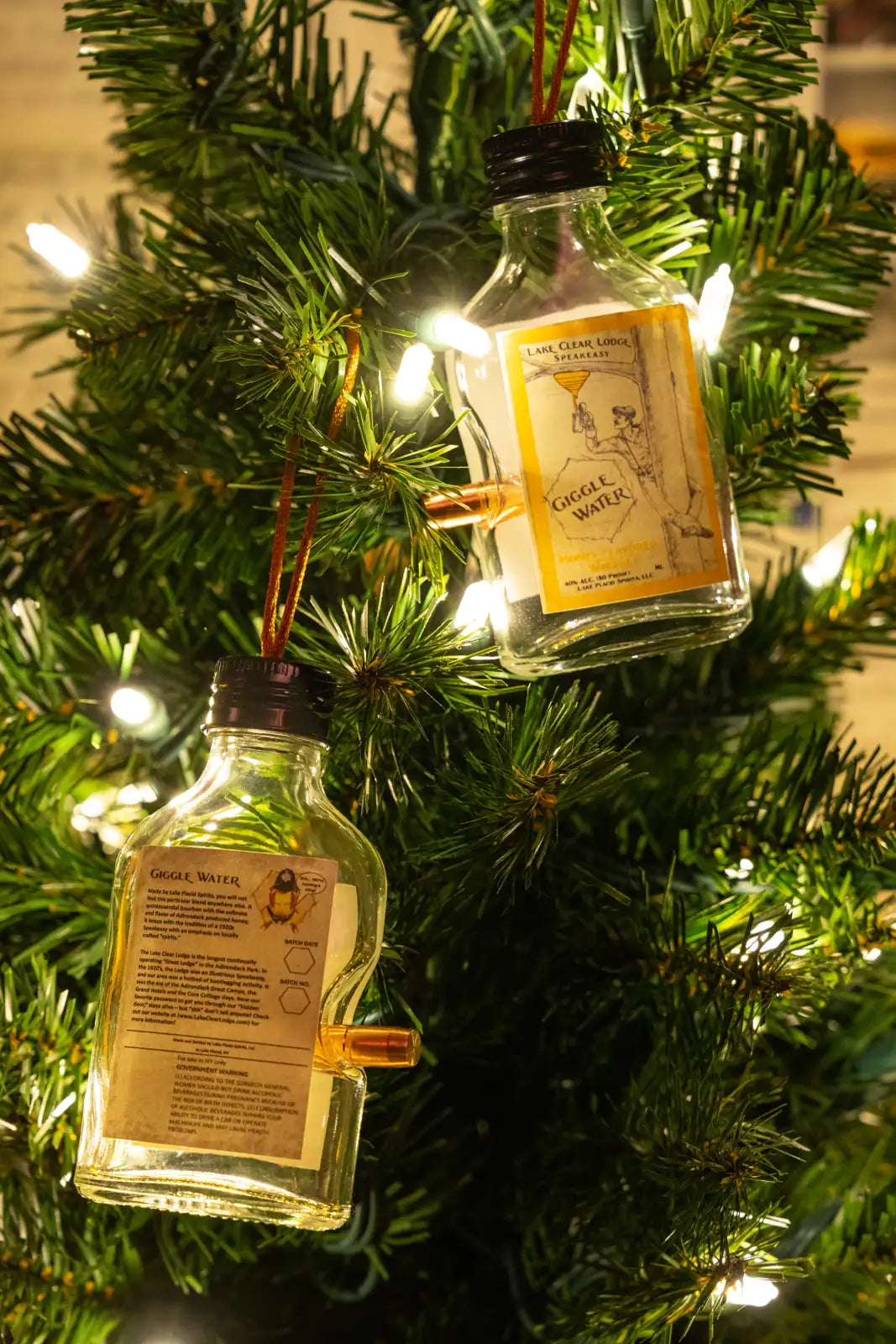 Mini "Giggle Water" Bottle Ornament