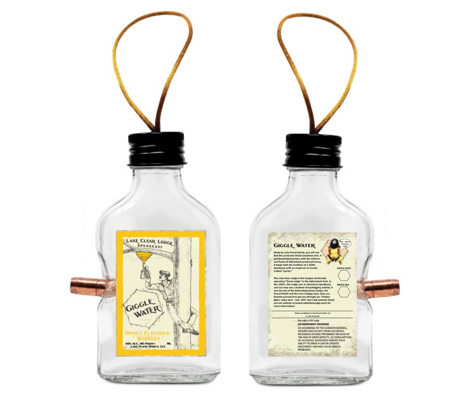 Mini "Giggle Water" Bottle Ornament
